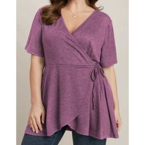 Bloomchic Wrap Top Pink